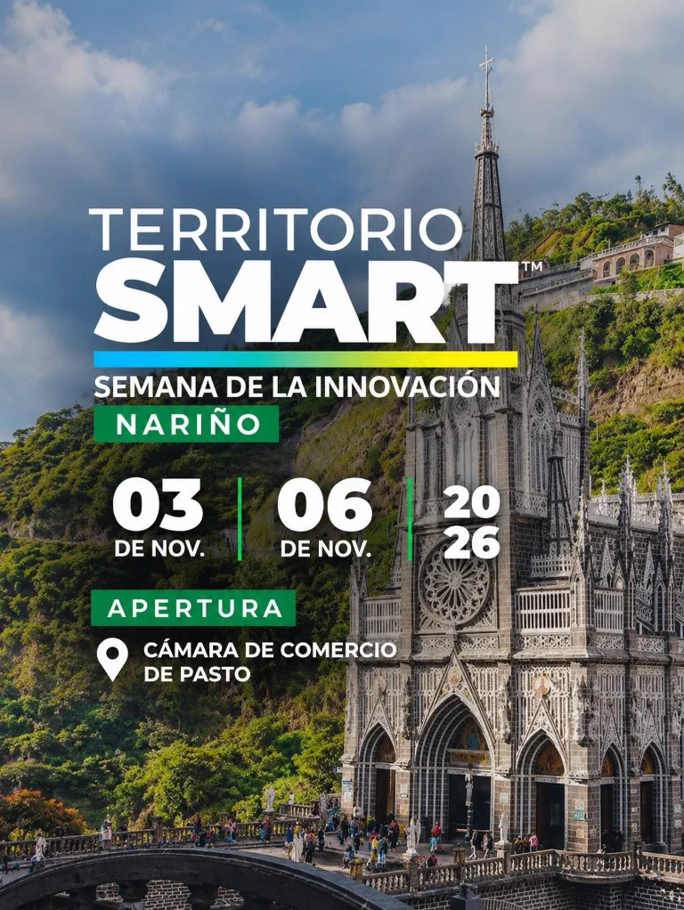 Afiche de apertura de la Semana de la Innovación, del 3 al 6 de noviembre de 2026, en la Cámara de Comercio de Pasto
